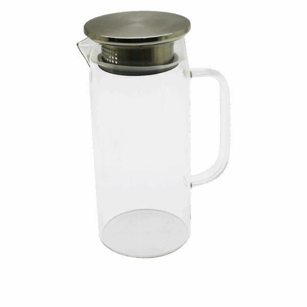 1.2LT - YUVARLAK CAM SÜRAHİ - SÜZGEÇLİ METAL KAPAK BOROSİLİKAT - TERMİSİL ISIYA DAYANAKLI (4767)