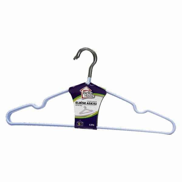 5 PARÇA  SİLİKONLU ELBİSE ASKI 40CM (4767)