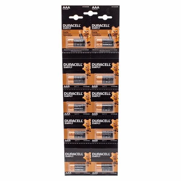 Duracell 1.5v İnce Aaa 20'li Alkalin Pil Lr03/mn20