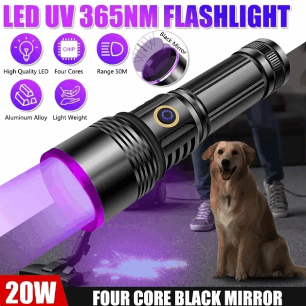 F-365 Uv 20w Şarjlı 26650 Pilli Profesyonel El Feneri