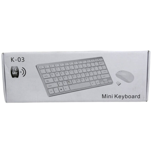 K-03 MİNİ BEYAZ WIRELESS KABLOSUZ KLAVYE MOUSE S PL-395 (4767)