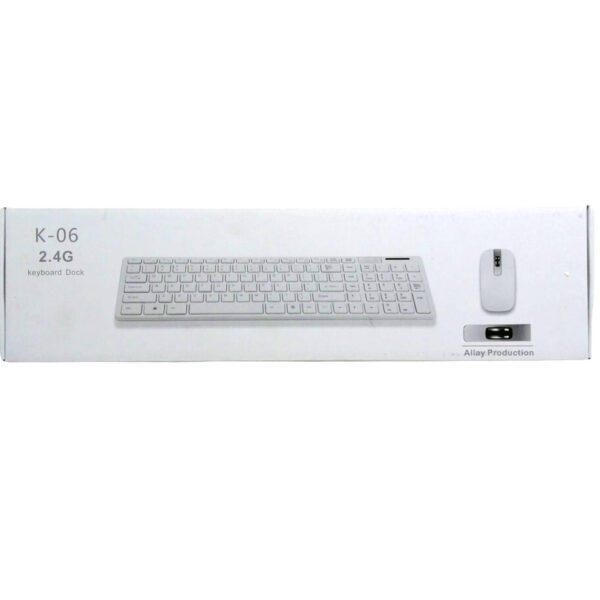 K-06 BEYAZ DOCK WIRELESS KABLOSUZ KLAVYE MOUSE S PL-374 (4767)
