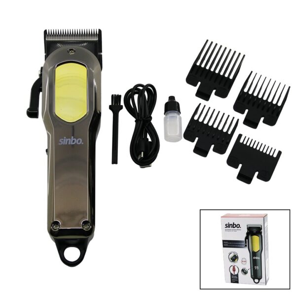 KESİM AYAR MANDALLI USB ŞARJLI - LCD GÖSTERGELİ SAÇ KESME TRAŞ MAKİNESİ GÖVDE KROM KAPLAMA SHC-4396 (4767)