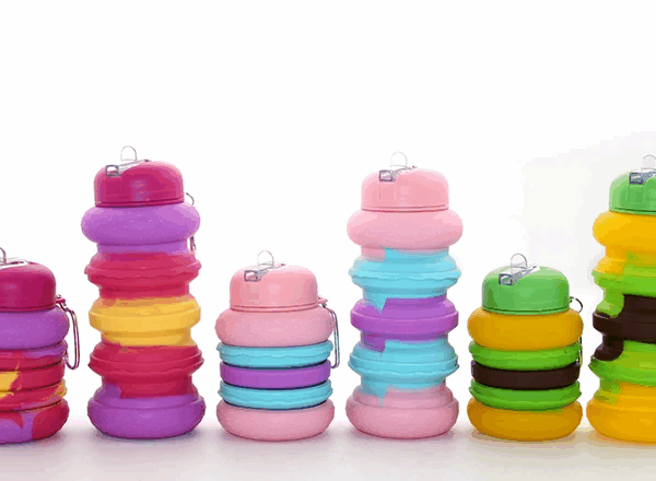 Katlanabilir Portatif Silikon Su Şişesi 500 Ml Alk3138