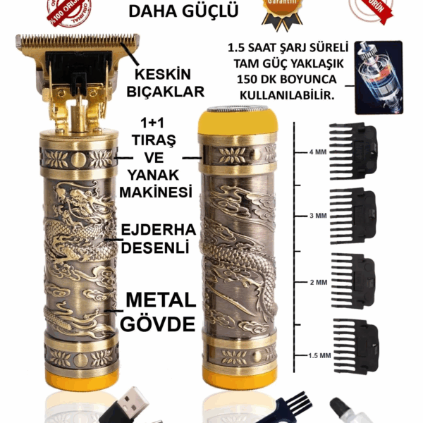 Kp-2074 2 İn 1 Profosyonel Suya Dayanaklı Ense Ve Yanak Makinası