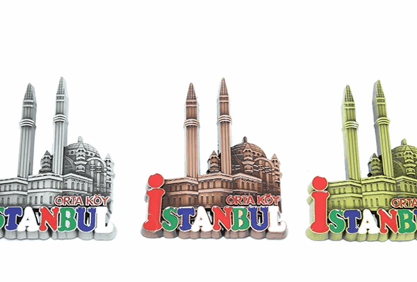 Metal İstanbul Temalı  Yöresel Magnet 2alk80