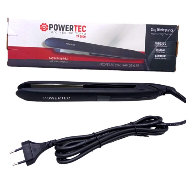 POWERTEC TR-2800 DİJİTAL SAÇ DÜZLEŞTİRİCİ SERAMİK 100°-230°C (4767)