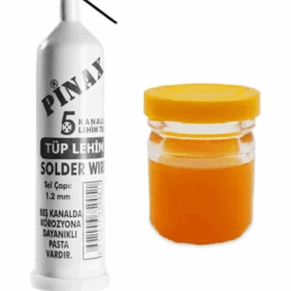 Pinax Tüp Lehim Teli 25 Gr 1.2mm + Lehim Pastası - 40gr