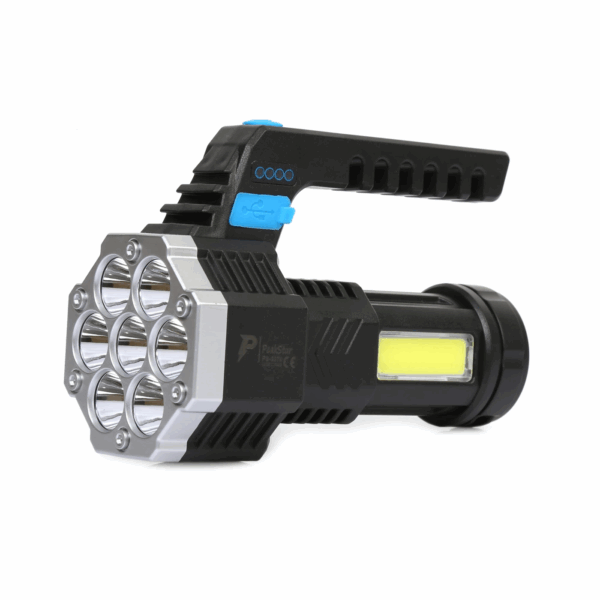 Ps-3879 Usb Şarj Göstergeli Şarj Edilebilir 7*xpe +cob Led El Feneri