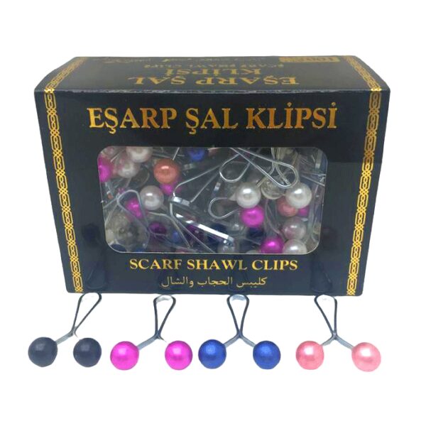 RENKLİ 100 PARÇA  EŞARP BAŞÖRTÜ - ŞAL KLİPSİ (4767)
