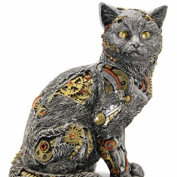 Steampunk Polyester Kedi Figürü Alk2455