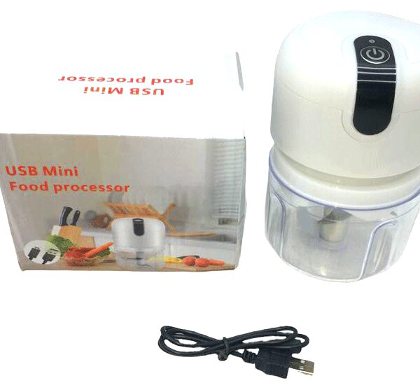 USB MİNİ FOOD PROCESSOR USB ŞARJLI MİNİ 3 BIÇAK BLENDER RONDO DOĞRAYICI 250ML (4767)