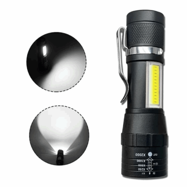 Wuben Wb-017 Zoomlu Şarjlı Cob Led Güçlü El Feneri