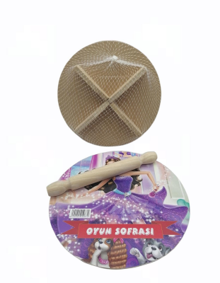 24cm Resi̇mli̇ Ahşap Oyun Sofrasi Ekmek Tahta