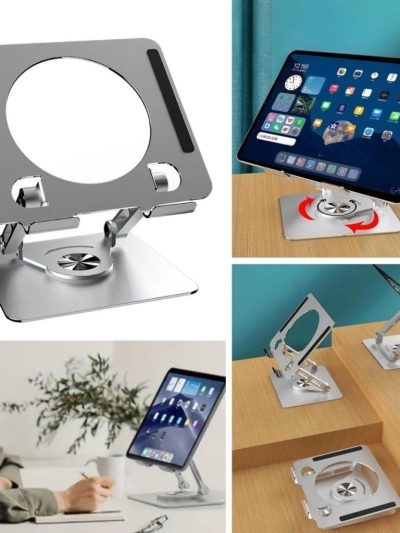 360 Derece Dönebilen Yükseltilmiş Masaüstü Ayarlanabilir Metal Tablet Standı