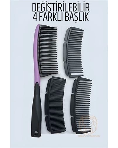 4 Uçlu Değiştirilebilir Başlıklı Tarak