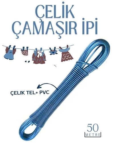 50 Mt Çelik Çamaşır İpi