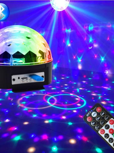 Küre Disko Topu Müzik Çalar Renkli Lazer Işıklı Bluetooth