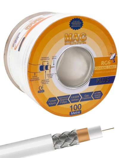 Rg6u4 Trishield 64 Tel Anten Kablosu (100 Metre)