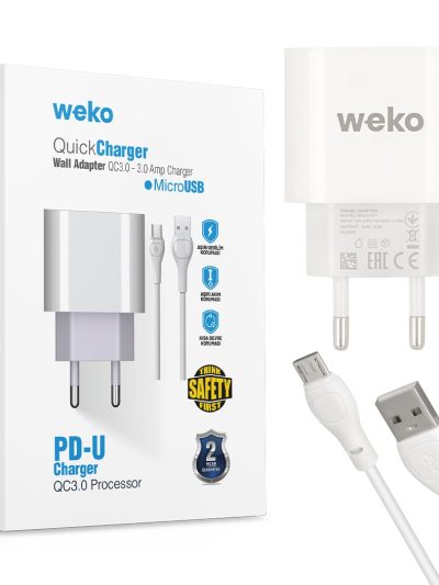 Wk-21441 Pdu Qc 3.0 Amper Şarj Başlik Adaptörü Micro Usb Kablo (no:1)