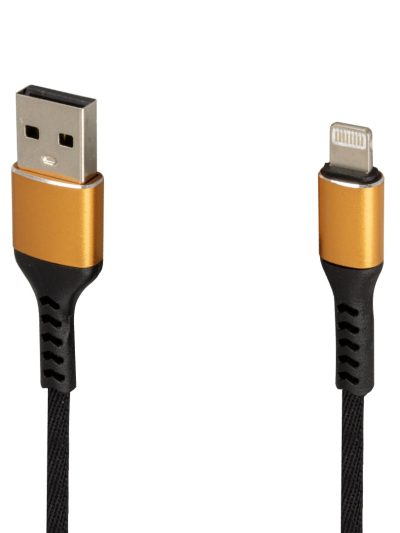 Wk-22025 Usb To Lightning Örgülü Si̇yah Şarj Kablosu (no:14)