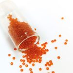 Dökme Cam Kum Boncuk (80) 3 Mm - 20 Gram - Şeffaf Turuncu - Bnc165