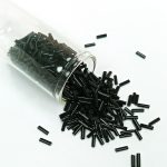 Uzun Boru Kesme Boncuk Çap 2mm Uzunluk 10 Mm - 60 Gram - Siyah - Bnc280