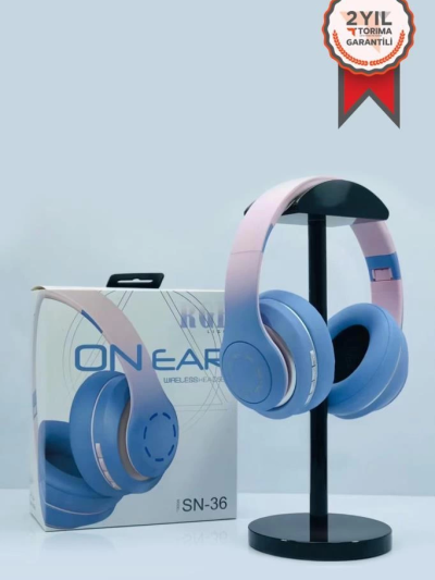 Sn-36 On-ear Kafa Üstü Kablosuz Kulaklık Bluetooth 5.1 Blue