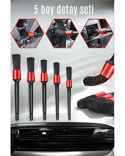 Turk 5 Boy Araç Detay Temizlik Fırça Seti Slalom Design