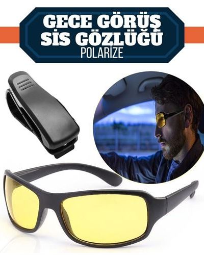 Turk Gece Sürüş Ve Sis Gözlüğü Gözlük Tutucu Hediyeli