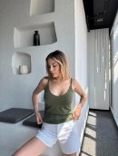 Ayarlanabilir Askılı Basic Body Haki