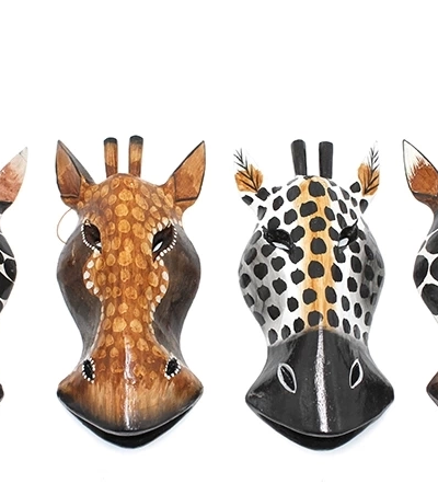 Ahşap Dua Asmalı 20 Cm Zebra Maske 3galıleo