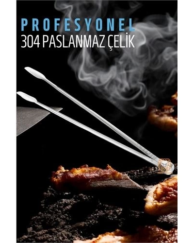 Barbekü Mangal Maşası Kömür Köz Maşası 304 Paslanmaz Çelik