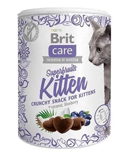 Brit Care Süper Fruits Hindistan Cevizli Ve Yaban Mersinli Yavru Kedi Ödül Maması 100 Gr