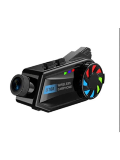 Bt68 Motosiklet Kask Bluetooth Kulaklık 1080p Kamera Ses Kontrolü Video Kayıt Özellikli İntercom