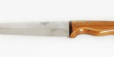 Bursa İnce Sivri Kasap Bıçağı No:4, 20 Cm - Ahşap Sap