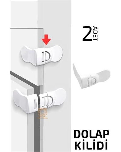 Çocuklara Dolap Güvenlik Kilidi 2 Adet