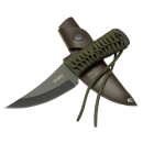 Crkt Scrub Fixed 2712 Bk Siyah Kamp Outdoor Bıçak 22,5cm - İpli Sap, Deri Kılıflı