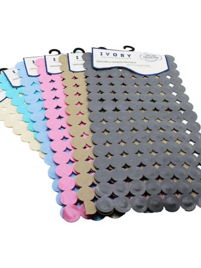 Düz - Mat Renkli̇ - 120 Vakumlu Kaydirmaz Banyo Küvet Paspasi 35x67cm