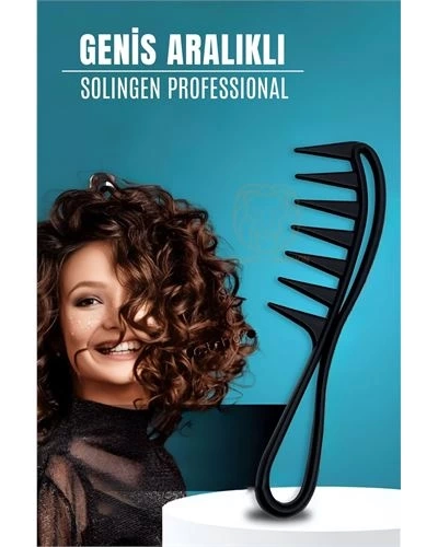 Geniş Dişli Stil Tarağı Karbon Solingen Professional