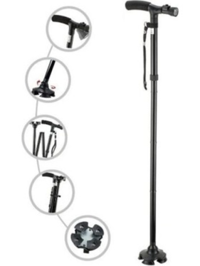 Hareketli Led Işıklı Katlanır Baston