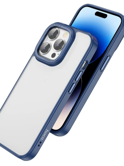 Hoco Iphone 14 Pro Golden Shield Frosted Silikon Telefon Kılıfı-