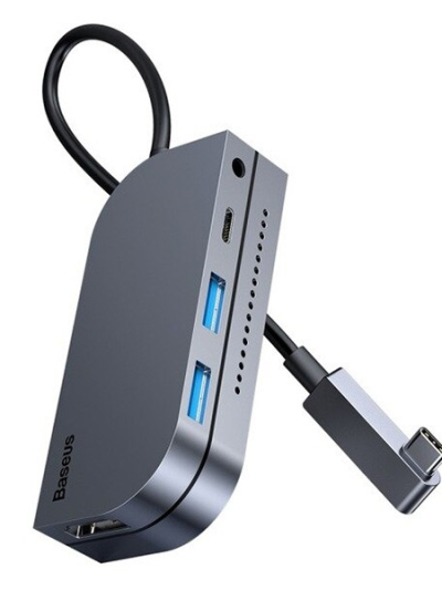Baseus Bending Angle No.7 Çok Fonksiyonlu 6 Port Type-c Hub (cahub-cwj0g)-