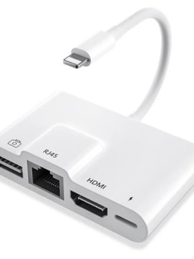 Ally İphone 3i̇n1 Lightning Hdmi Rj45 Otg Digital Av Adaptör Hub-