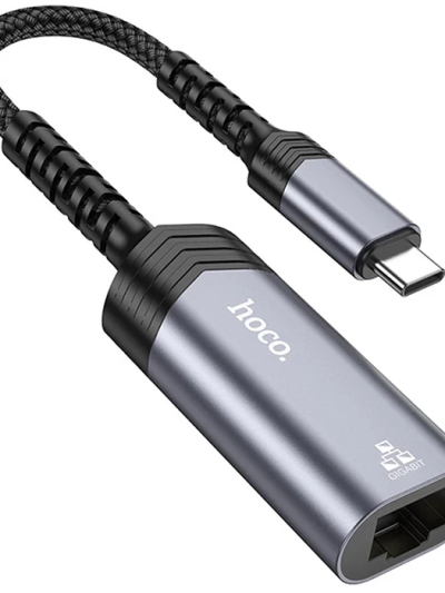 Hoco Ua26 Type-c Otg Rj45 İnternet Adaptörü Dönüştürücü 1000 Mbps-