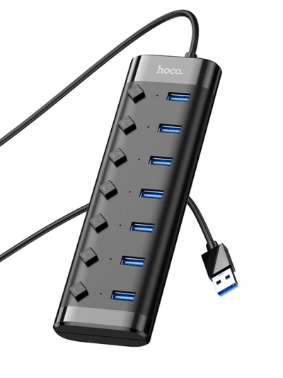 Hoco Hb40 7xusb 2.0 Anahtarlı Usb Hızlı Şarj Ve Veri Okuyucu-