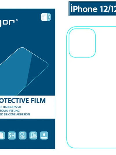 Gor İphone 1212 Pro 6.1 Çizilmez Arka Koruyucu Jelatin 5 Adet Set-