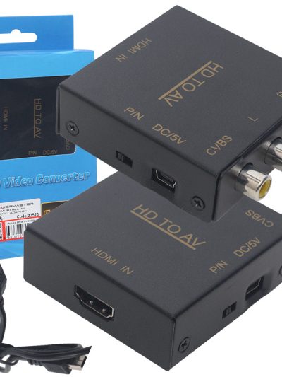 Hdmi To Rca Av Çevi̇ri̇ci̇ Adaptör Metal Kasa