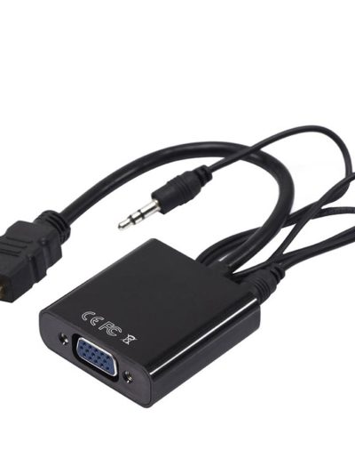 Hdmi To Vga Çevi̇ri̇ci̇ Adaptör Ses Çikişli Kutulu