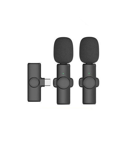 Kablosuz Yaka Mikrofonu Typ-c 2li Mini Mikrofon